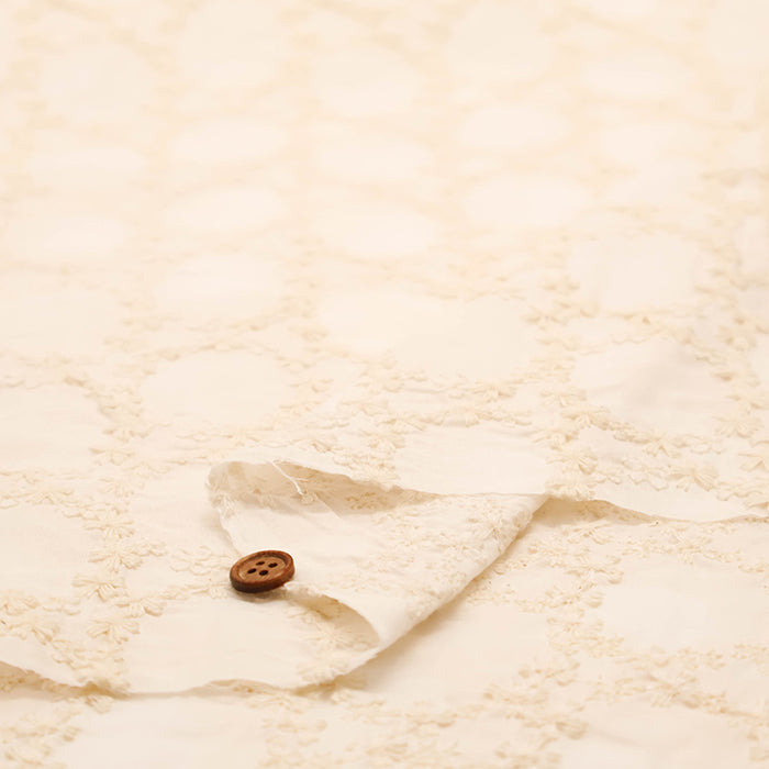 Cotton 60 Lawn Lace Fabric Flower - Circle - nomura tailor