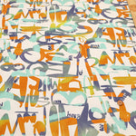 W Mercerized Cotton Jersey Knit Printed Fabric - Art - nomura tailor