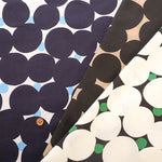W Mercerized Cotton Jersey Knit Printed Fabric - Dots - nomura tailor
