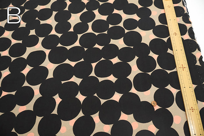 W Mercerized Cotton Jersey Knit Printed Fabric - Dots - nomura tailor