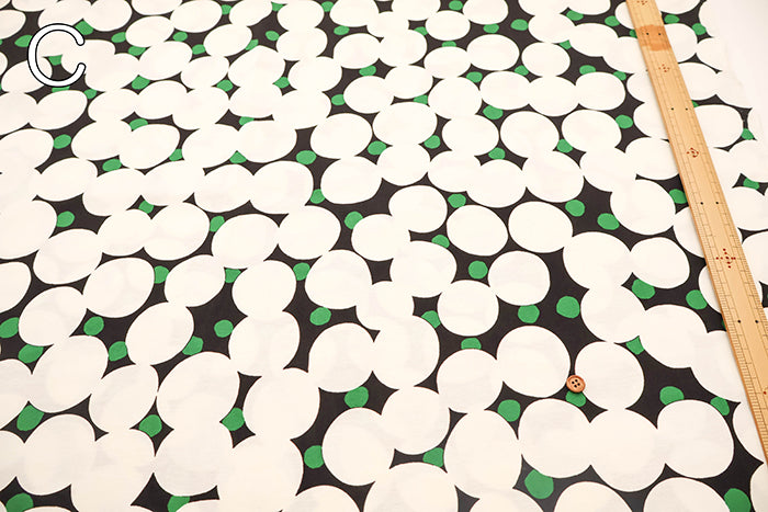 W Mercerized Cotton Jersey Knit Printed Fabric - Dots - nomura tailor