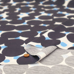 W Mercerized Cotton Jersey Knit Printed Fabric - Dots - nomura tailor