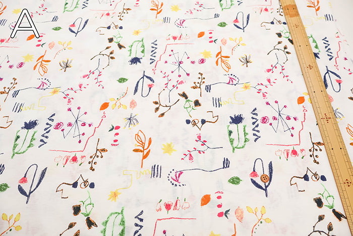Cotton 30SZ Jersey Knit Printed Fabric [Cellulose Blend] - Flower - nomura tailor