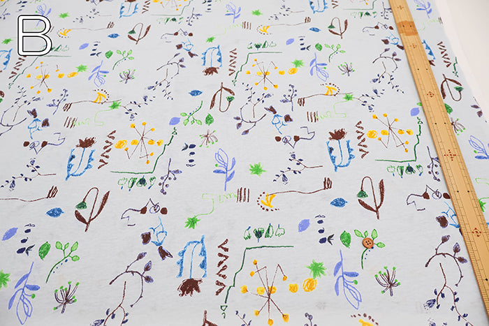 Cotton 30SZ Jersey Knit Printed Fabric [Cellulose Blend] - Flower - nomura tailor