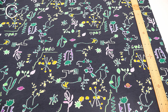 Cotton 30SZ Jersey Knit Printed Fabric [Cellulose Blend] - Flower - nomura tailor