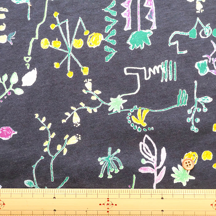 Cotton 30SZ Jersey Knit Printed Fabric [Cellulose Blend] - Flower - nomura tailor