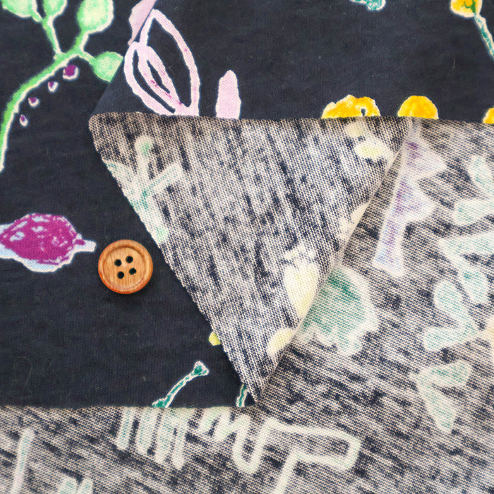 Cotton 30SZ Jersey Knit Printed Fabric [Cellulose Blend] - Flower - nomura tailor