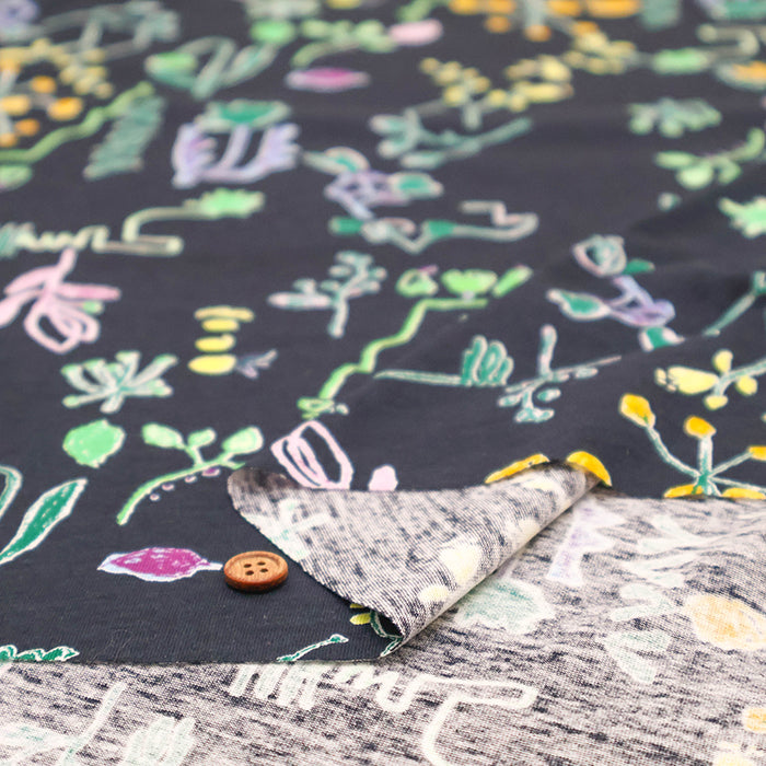 Cotton 30SZ Jersey Knit Printed Fabric [Cellulose Blend] - Flower - nomura tailor