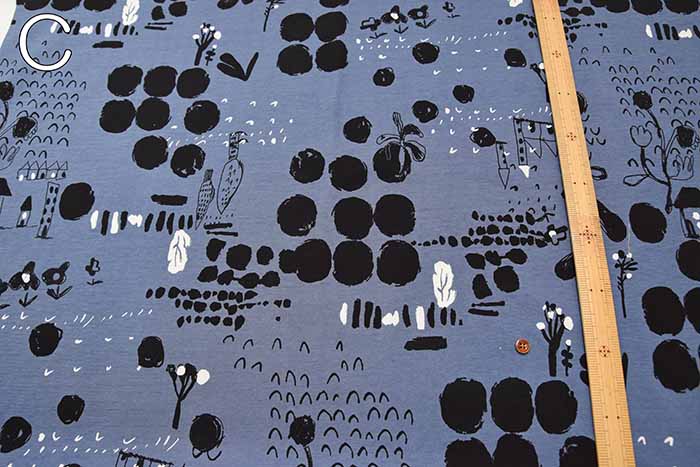 Cotton 66SZ jersey printed fabric Scandinavian style - nomura tailor