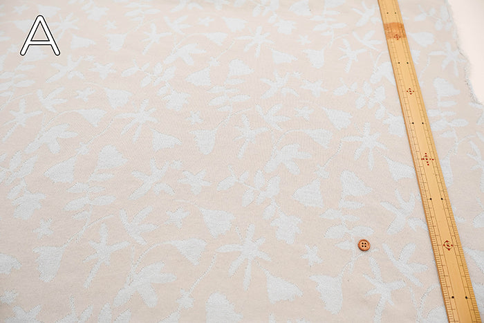 Double-Sided Jacquard Knit Fabric - Flower - nomura tailor