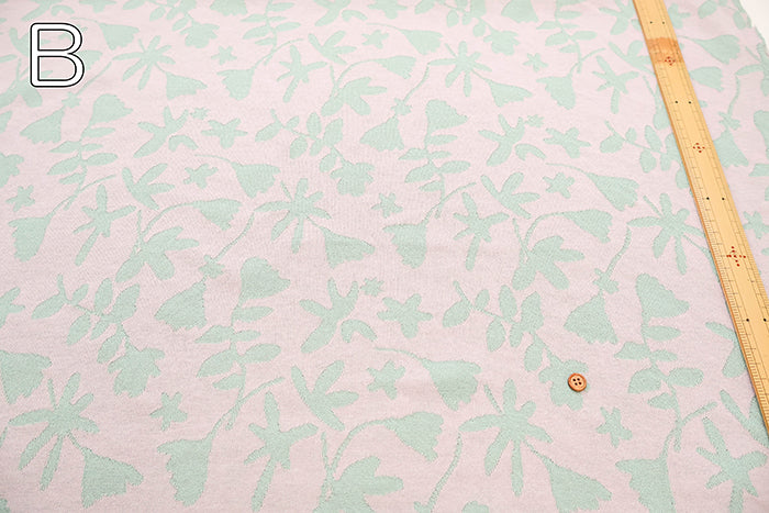 Double-Sided Jacquard Knit Fabric - Flower - nomura tailor