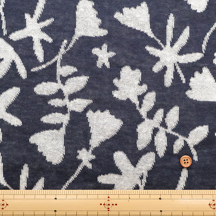 Double-Sided Jacquard Knit Fabric - Flower - nomura tailor