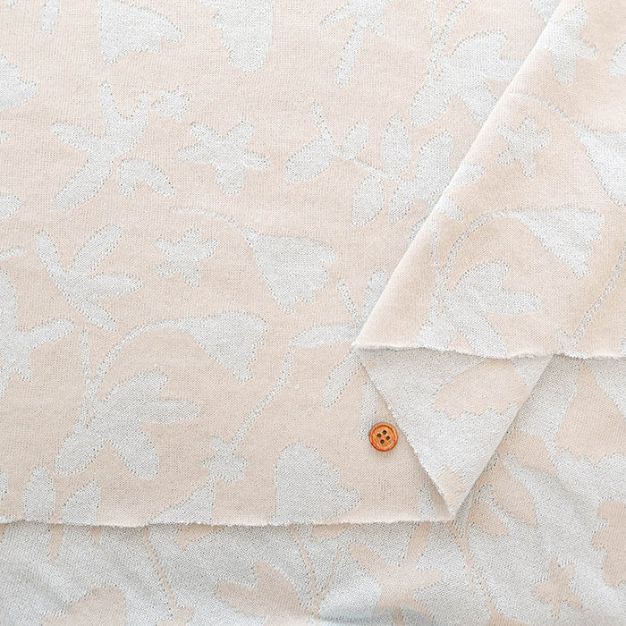 Double-Sided Jacquard Knit Fabric - Flower - nomura tailor