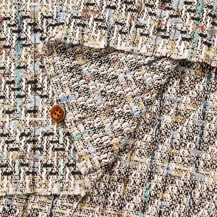 Italian polyester fancy tweed fabric - nomura tailor