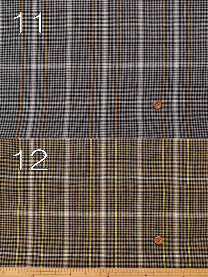 Linen rayon stretch check - nomura tailor