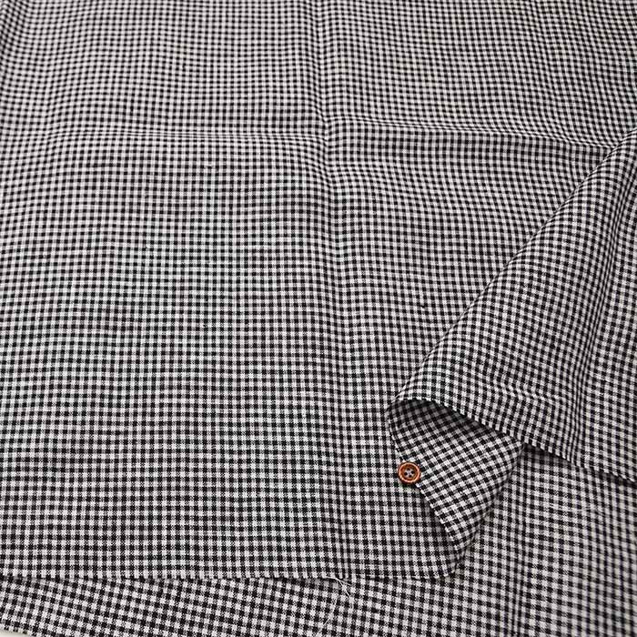 Yarn-dyed linen gingham fabric - nomura tailor
