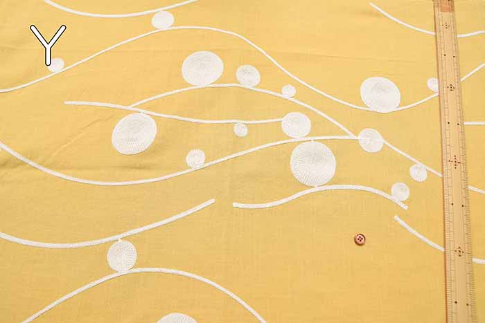 Made in China Slub Cotton Embroidery Fabric Line and Dot - nomura tailor