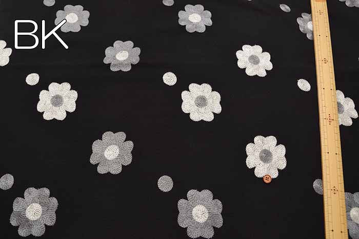 Made in China Slub Cotton Embroidery Fabric - Simple Flower - nomura tailor