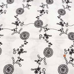 Made in China Slub cotton embroidery fabric Simple Flower - nomura tailor