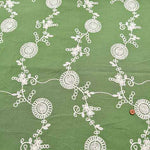 Made in China Slub cotton embroidery fabric Simple Flower - nomura tailor