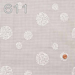 Cotton yarn-dyed gingham embroidery fabric Random dots - nomura tailor