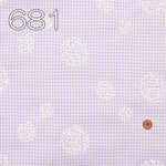 Cotton yarn-dyed gingham embroidery fabric Random dots - nomura tailor