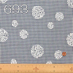 Cotton yarn-dyed gingham embroidery fabric Random dots - nomura tailor