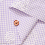 Cotton yarn-dyed gingham embroidery fabric Random dots - nomura tailor