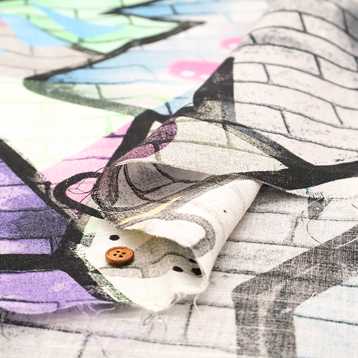 Made in China Linen Printed Fabric - Paint - nomura tailor