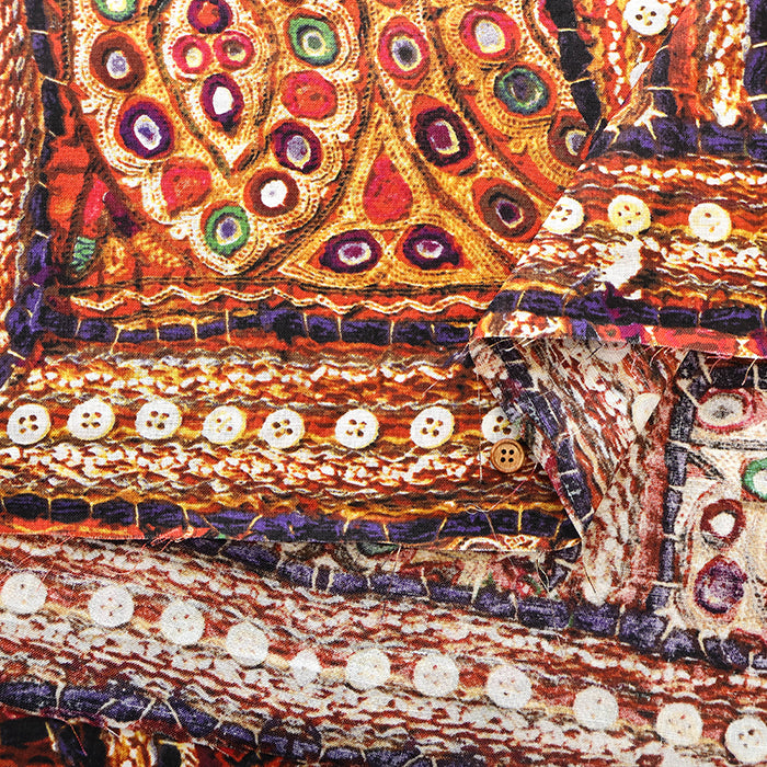 Made in China Linen Printed Fabric - Ethnic - nomura tailor