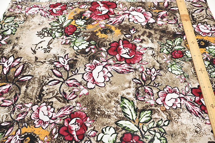 Made in China Linen Printed Fabric - Flower - nomura tailor