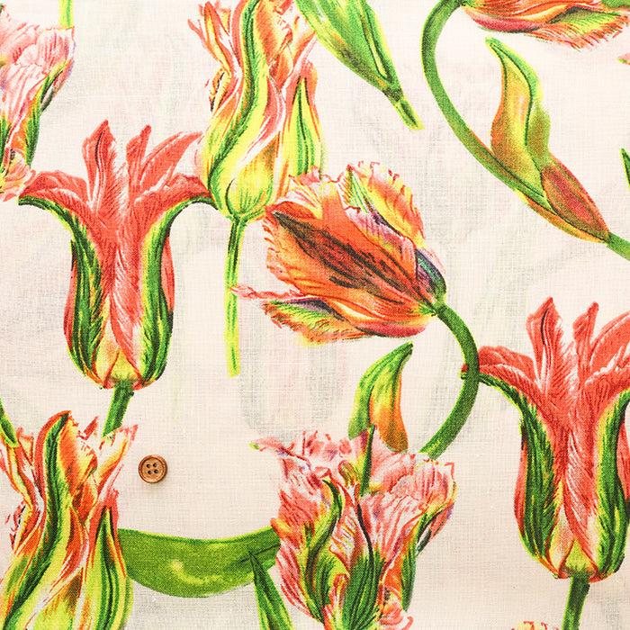 Made in China Linen Printed Fabric - Flower - nomura tailor