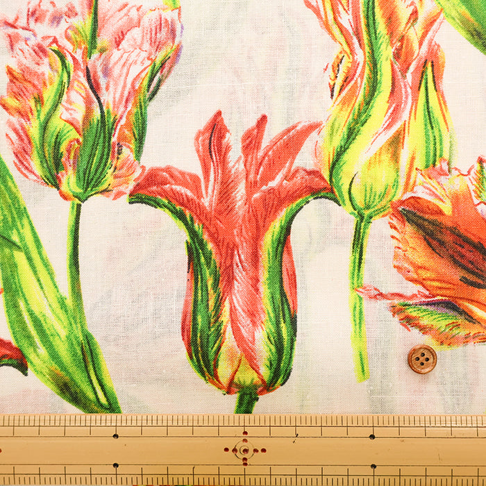 Made in China Linen Printed Fabric - Flower - nomura tailor