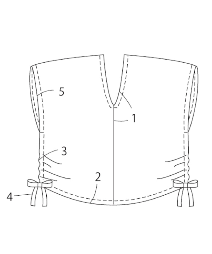 Sewing Pattern - “Straight and Simple Series” V-neck Blouse - nomura tailor