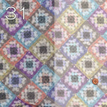 Polyester shadow check printed fabric Crochet knit - nomura tailor