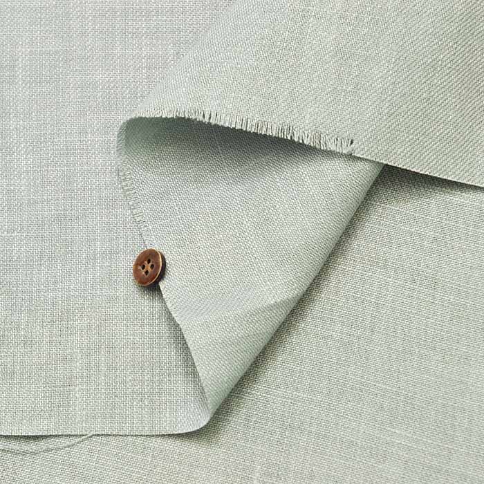 Olive oil processed 25/1 soft linen twill fabric, solid color - nomura tailor