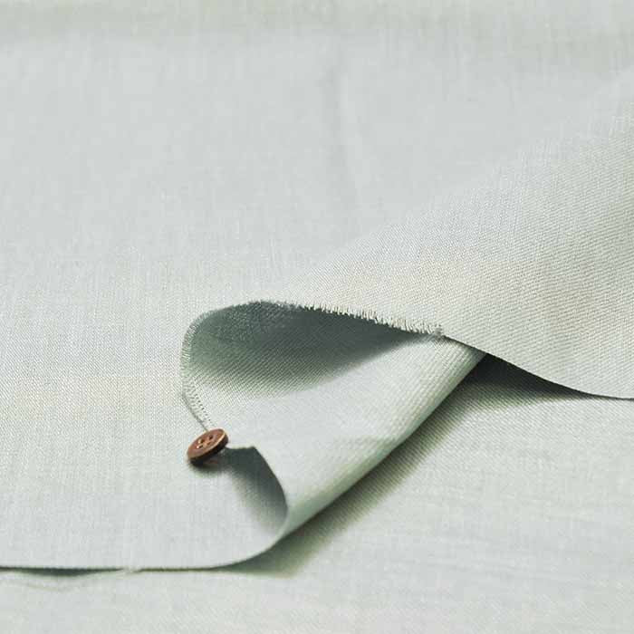 Olive oil processed 25/1 soft linen twill fabric, solid color - nomura tailor