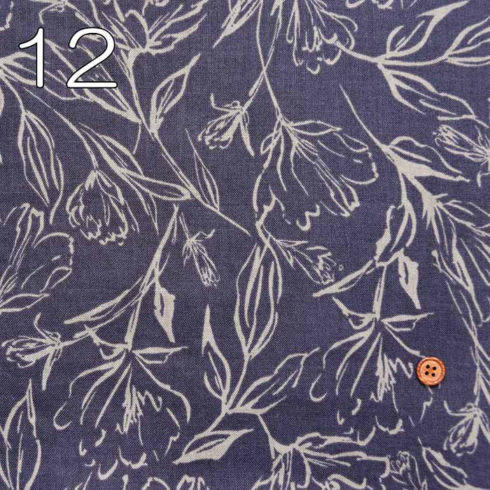 Angel soft 60 linen printed fabric Flower - nomura tailor