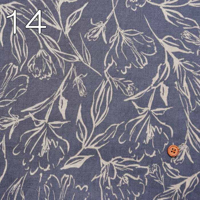 Angel soft 60 linen printed fabric Flower - nomura tailor