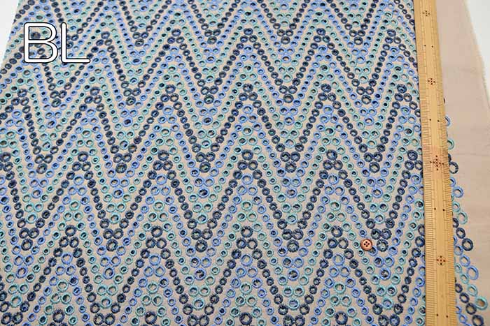 Cotton 60 Loan Lace Fabric Zig Zag - nomura tailor