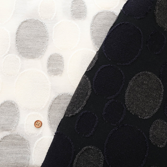 Cut Jacquard Knit Fabric - Dot - nomura tailor
