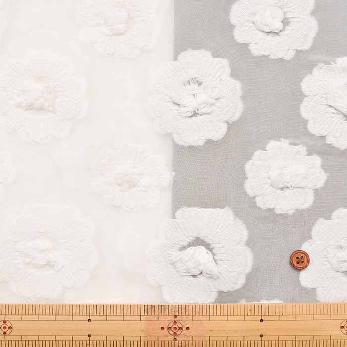 Organza-cut Jacquard fabric Flower - nomura tailor
