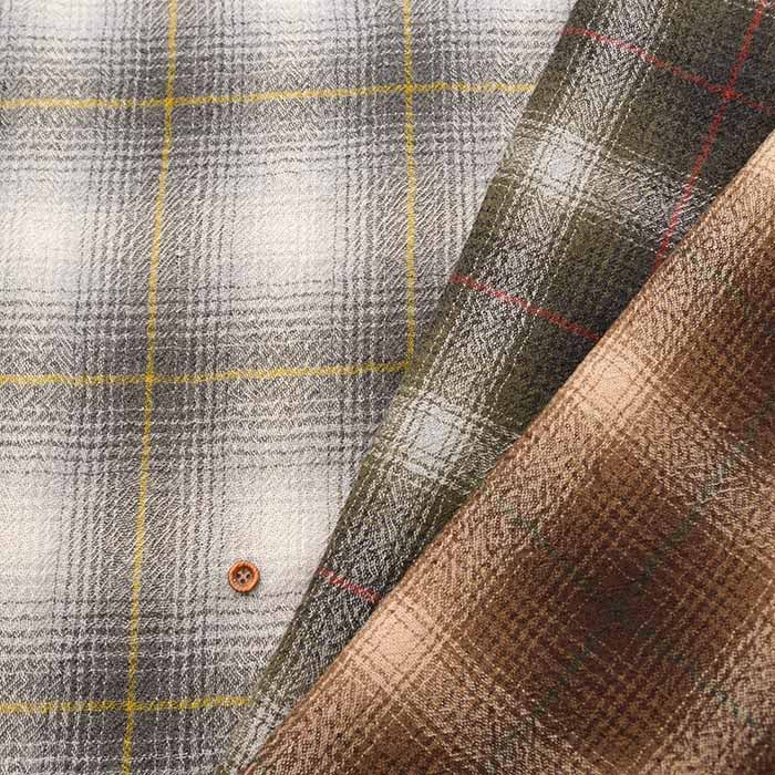 Wool gauze check fabric - nomura tailor