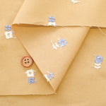 Cotton Twill Embroidered Fabric - Mini Flowers - nomura tailor