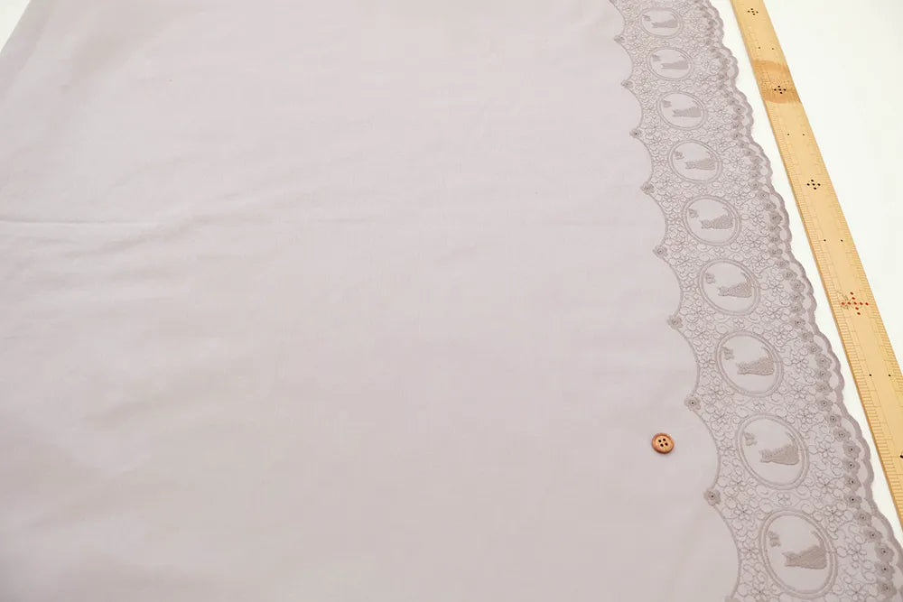 Made in China Cotton Cambric Scallop Lace Fabric -Cat - nomura tailor