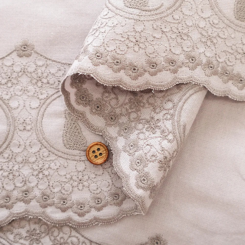 Made in China Cotton Cambric Scallop Lace Fabric -Cat - nomura tailor