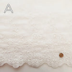 Made in China Cotton Cambric Scallop Lace Fabric - Flowers - nomura tailor