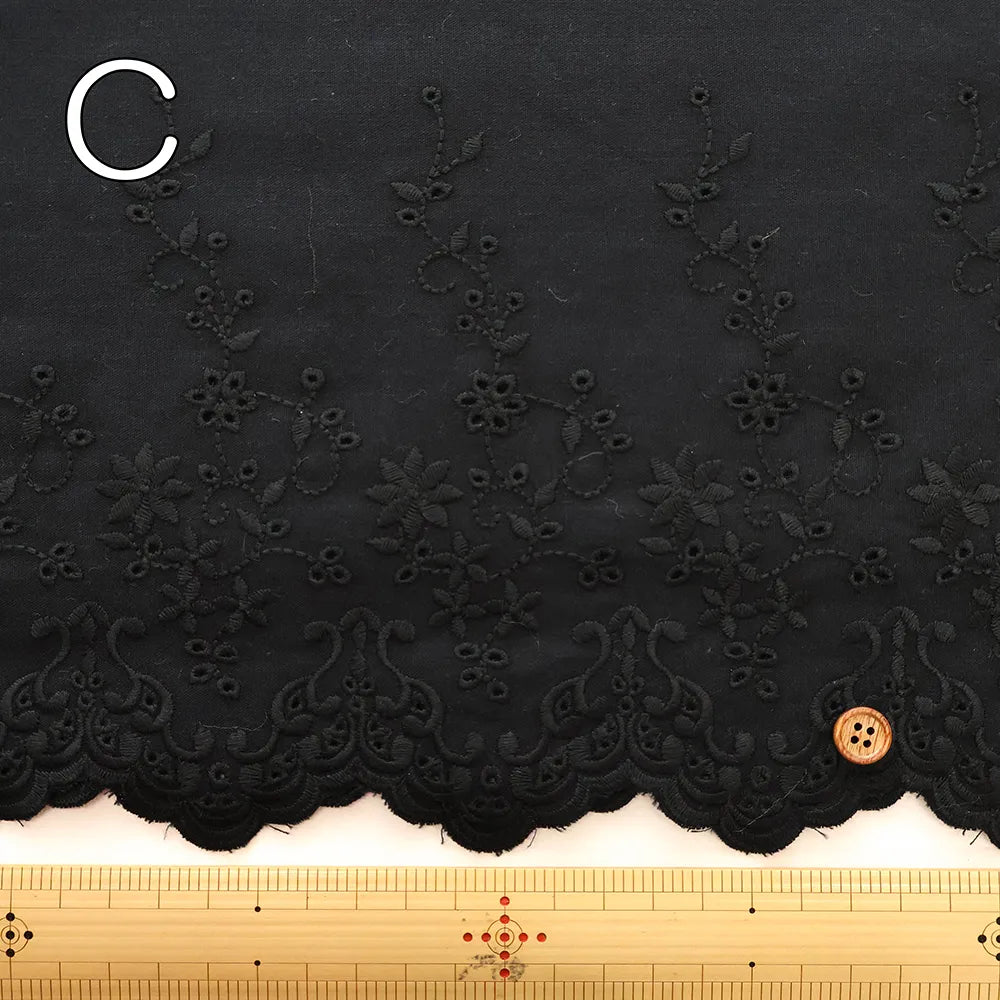 Made in China Cotton Cambric Scallop Lace Fabric - Flowers - nomura tailor