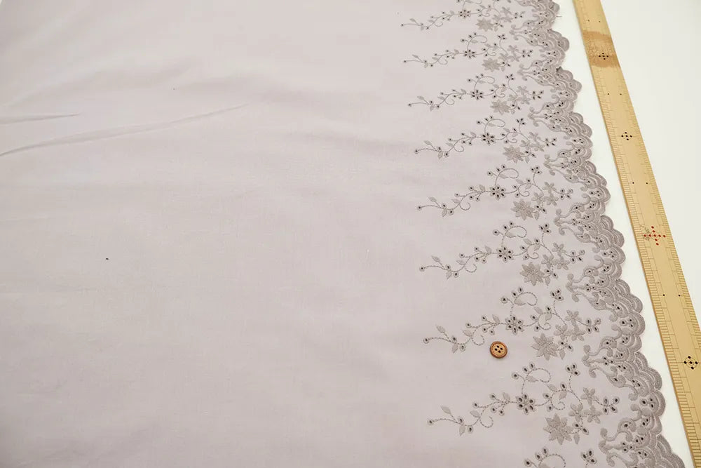 Made in China Cotton Cambric Scallop Lace Fabric - Flowers - nomura tailor
