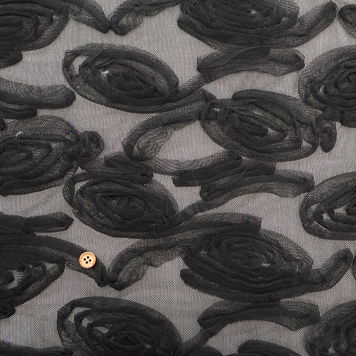 Polyester Ribbon Lace Fabric - Rose - nomura tailor